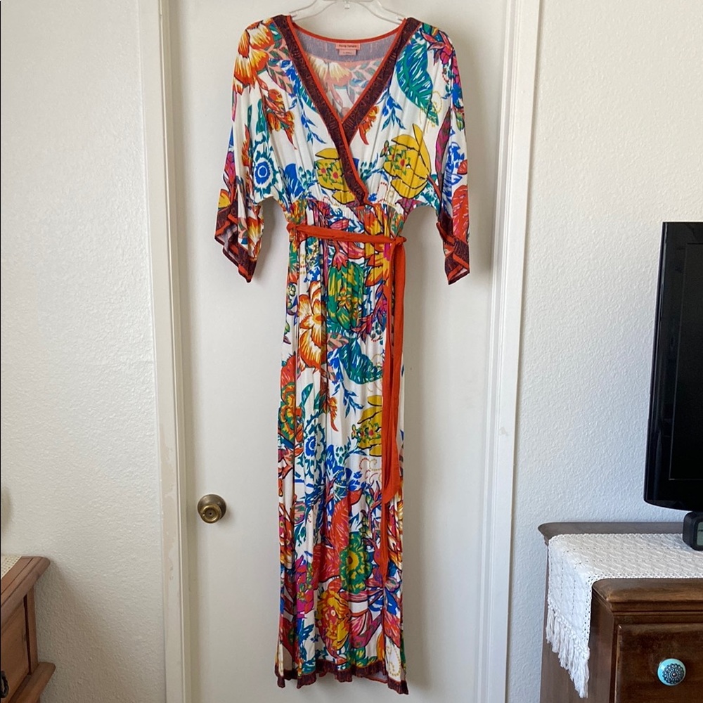 Colorful Floral Kimono Robe - Picture 2 of 5